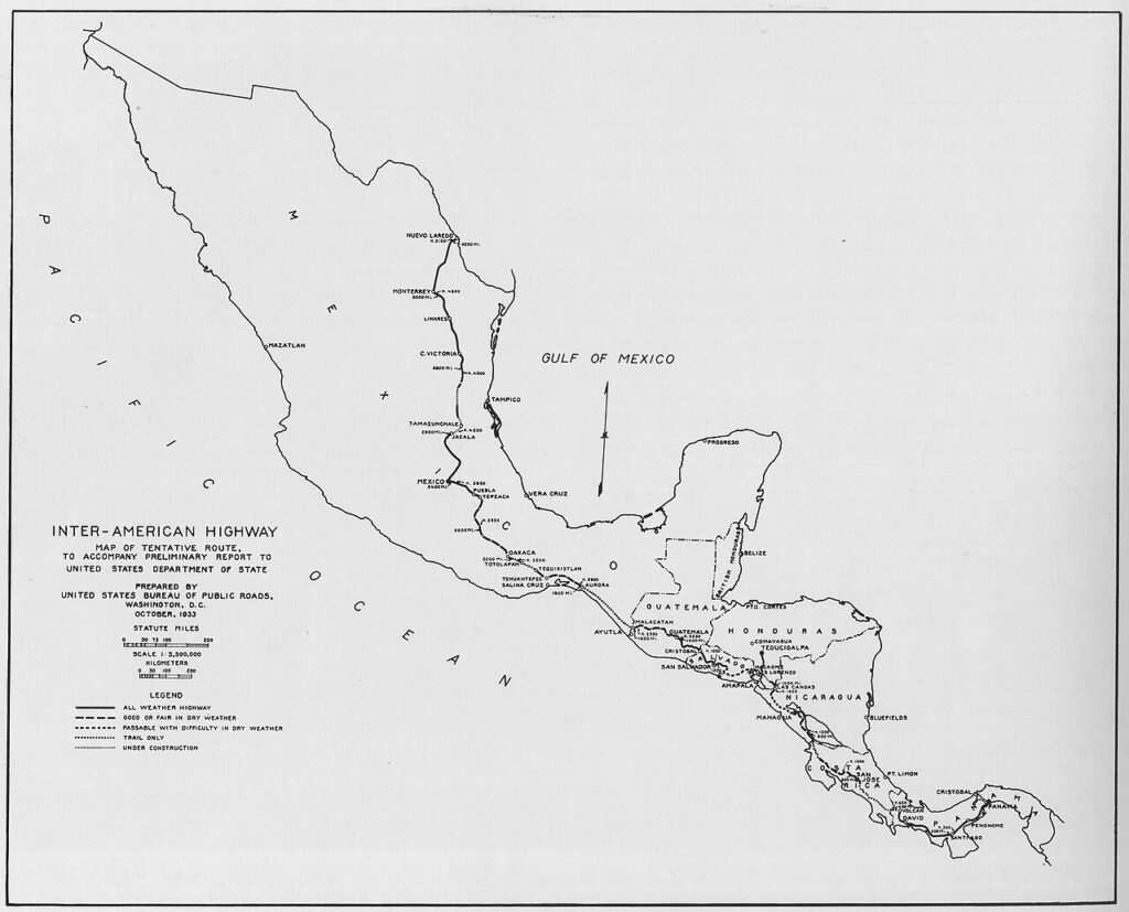 Driving to Panama Central America